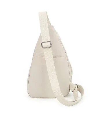 Sling Bag Crossbody Shoulder Bag for Men and Women, Single Strap Chest Backpack, Lightweight Durable Beige Casual Daypack thumbnail 1