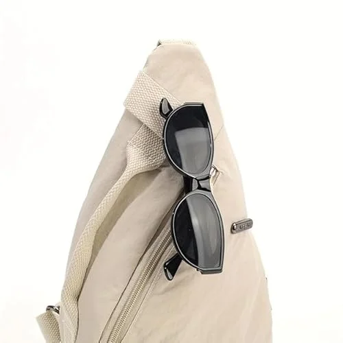 Sling Bag Crossbody Shoulder Bag for Men and Women, Single Strap Chest Backpack, Lightweight Durable Beige Casual Daypack image 5