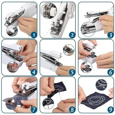  Right Traders Handy Stitch Mini Handheld Electric Sewing Machine For Home-Stapler Style| Multicolour | Perfect for Home Tailoring Emergency Stitching and On-the-Go Repairs thumbnail 2