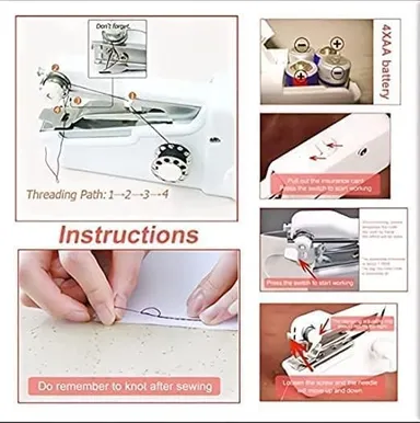  Right Traders Handy Stitch Mini Handheld Electric Sewing Machine For Home-Stapler Style| Multicolour | Perfect for Home Tailoring Emergency Stitching and On-the-Go Repairs thumbnail 4