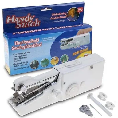  Right Traders Handy Stitch Mini Handheld Electric Sewing Machine For Home-Stapler Style| Multicolour | Perfect for Home Tailoring Emergency Stitching and On-the-Go Repairs thumbnail 0