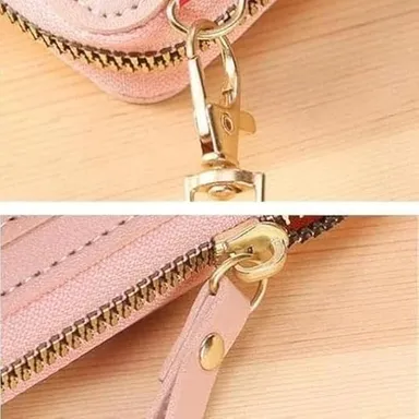 Women’s PU Leather Cell Phone Crossbody Sling Bag with Clear Touch Screen Window| Adjustable Strap, Card Slots & Multiple Pockets |Small Shoulder Bag, Multicolor thumbnail 3