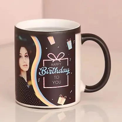 Personalized Ceramic Color Changing Magic Coffee Mug 350 ml Custom Photo Print Heat‑Sensitive Coffee Cup Unique Gift for Birthday Anniversary Valentine’s Day Coffee Tea Gift Ideas India image 1