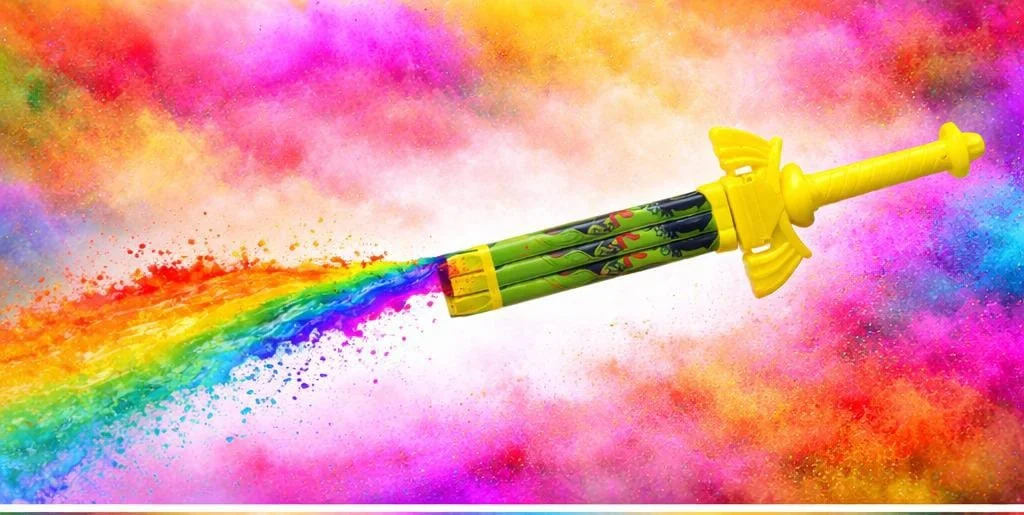 Sword Shape Holi Pichkari Water Gun Toy Pressure Pump Pipe Water Blaster for Kids & Adults – High Flow Talwar Style Holi Water Sprayer – Outdoor Festival Fun Holi Toy image 1