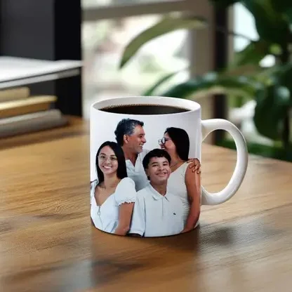 Custom Ceramic Photo Mug 325 ml White Coffee Cup | Personalized Picture Print Gift Mug for Birthday Anniversary Valentine Mother’s Day Fathers Day Custom Coffee Cup image 1