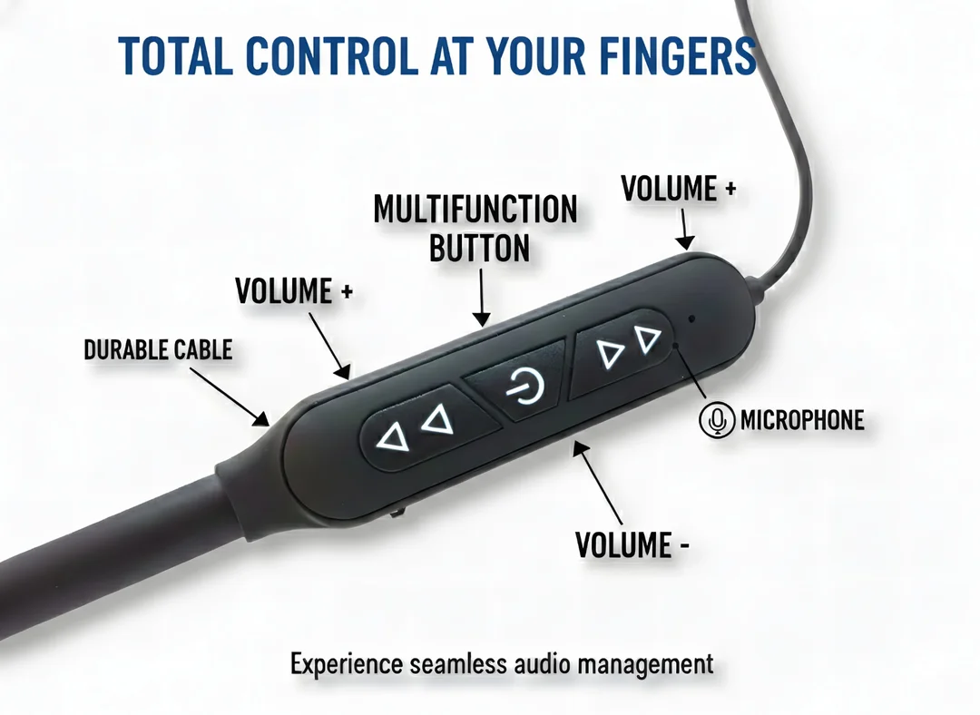 EVM Ensport EVM‑NB‑027 Bluetooth Neckband Wireless Earphones with Bluetooth 5.0, CVC Noise Cancellation, 13 Hr Playtime, 200 mAh Battery, 10 mm Drivers, HD Audio Neckband Earbuds India image 1