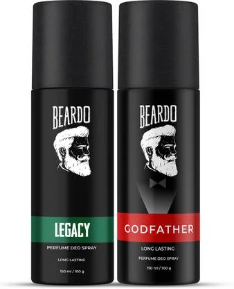 Beardo Legacy & Godfather Perfume Deo Body Spray Combo For Men 150ml Strong Long Lasting Masculine Fragrance Deodorant India image 3
