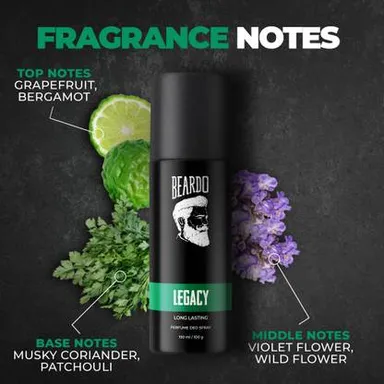 Beardo Legacy & Godfather Perfume Deo Body Spray Combo For Men 150ml Strong Long Lasting Masculine Fragrance Deodorant India thumbnail 0