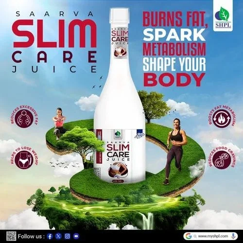 Saarva Slim Care Juice 1 Litre | Ayurvedic Herbal Weight Management Juice for Fat Burning Metabolism Boost Body Detox Healthy Lifestyle image 2