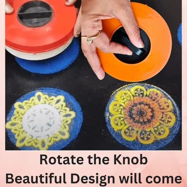 Right Traders Ultimate Magic Rangoli Making Kit – Complete DIY Set with Magic Tool| 4-Inch Printed & Plain Jali Stencils Fine Filter Easy-to-Use Rangoli Art Set for Diwali fesivals Home DécorIndoor | Outdoor Fun thumbnail 4