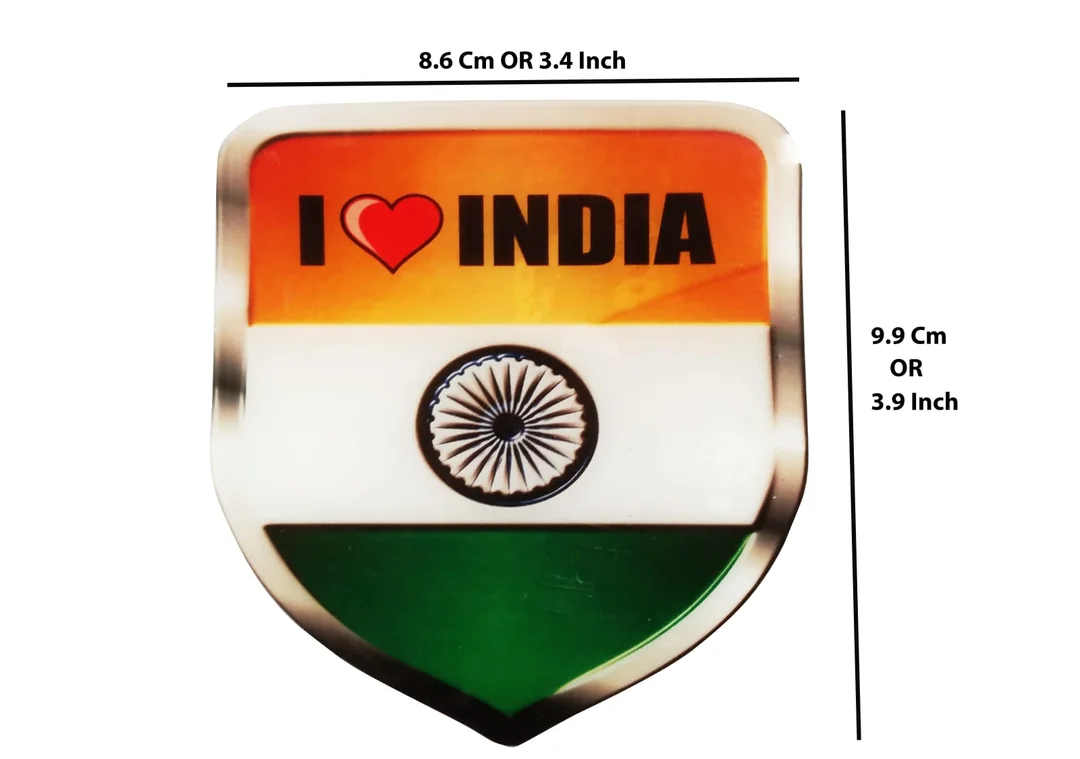 I Love India Bike and Car Sticker Tricolor Vinyl Decal Waterproof Patriotic Vehicle Decoration India image 2