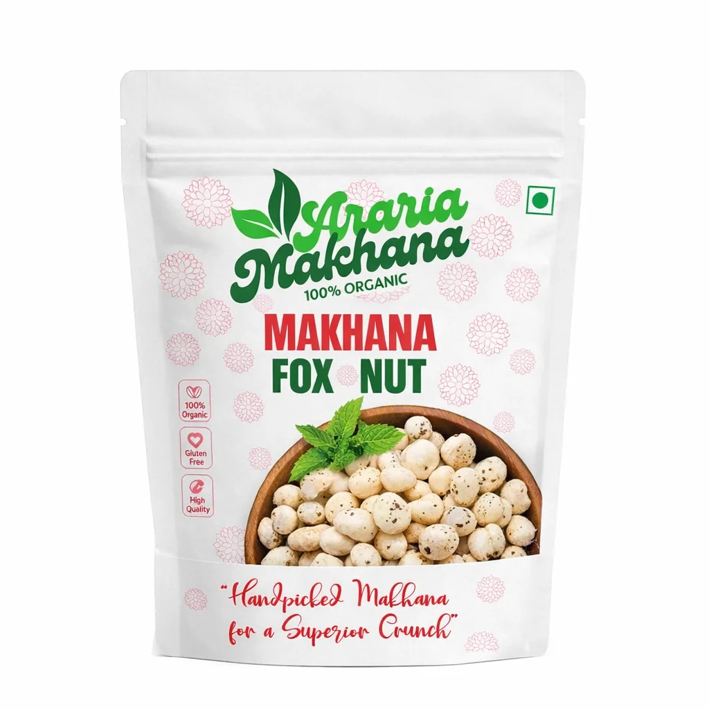Araria Makhana Light Weight Fox Nuts | Easy to Roast Makhana image 1