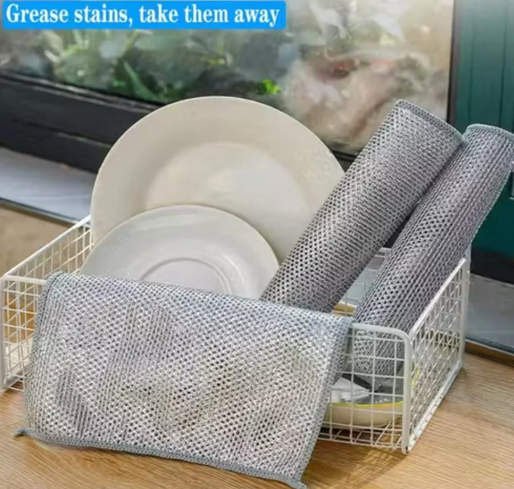 20 Pack Non-Scratch Wire Dishcloths | Heavy Duty Kitchen Cleaning Scrubbers| Reusable Dishwashing Cloths for Pots, Pans, Glass, and Utensils image 3
