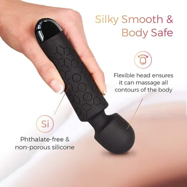 Rechargeable Handheld Body Massager with Medical-Grade Silicone 8 Speeds and 20 Modes thumbnail 2