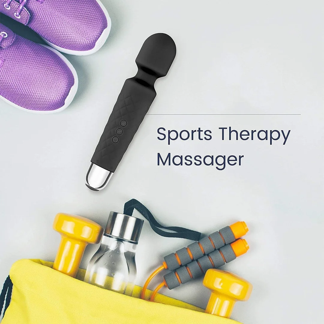 Rechargeable Handheld Body Massager with Medical-Grade Silicone 8 Speeds and 20 Modes image 8