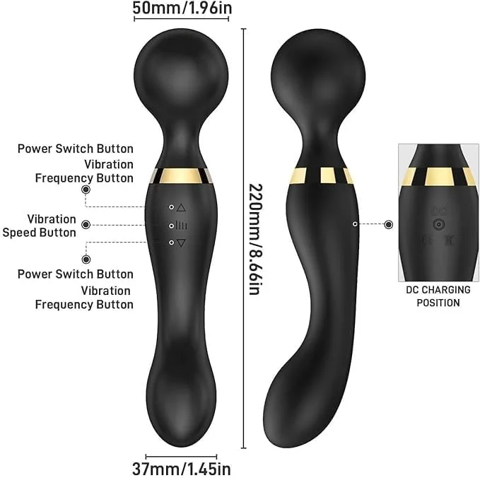 Personal Body Massager for Woman,Full Body Massager for Women & Men, Rechargeable Wireless Massager Machine for Pain Relief, Handheld Massager with Medical Grade Silicone, 8 Speeds, 20 Modes image 2