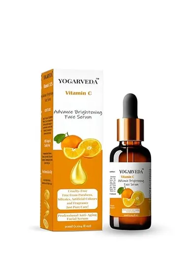 YOGARVEDA™  Herbal Vitamin C Face Serum | Skin Brightening & Anti-Aging Serum| Dark Spot Removal | Hydrating & Radiance Booster | For All Skin Types – 30ml thumbnail 0