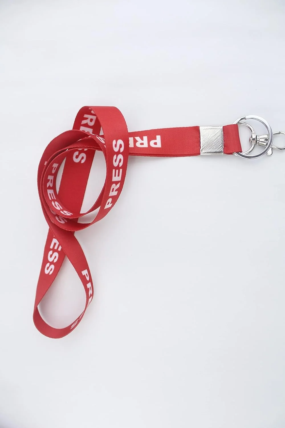 SPG Lanyard/Press Ribbon with id Card Holder (Red) 20 mm Unisex Solid Strap Press Printed Lanyard for id Card or id Badge or Office PVC Card (RED) image 2