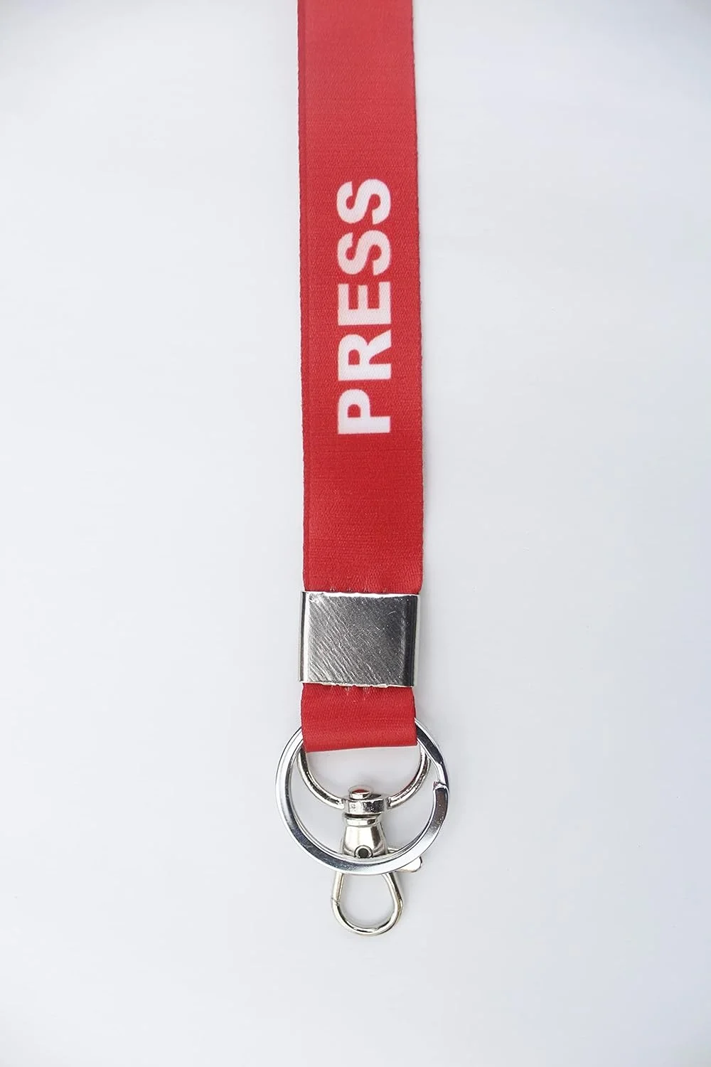 SPG Lanyard/Press Ribbon with id Card Holder (Red) 20 mm Unisex Solid Strap Press Printed Lanyard for id Card or id Badge or Office PVC Card (RED) image 3