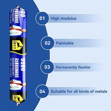 Heavy-Duty 9900 Silicone Sealant Tube Multipurpose Sealing Compound for Gaps Joints Windows Doors Roofs Tiles Concrete Waterproof Weatherproof Adhesive thumbnail 4