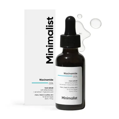 Minimalist Barrier Repair Niacinamide 5% Face Serum 30 ml for Dry Sensitive Skin with Hydration Brightening Repairing Formula for Women and Men thumbnail 0