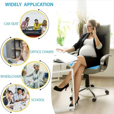 right traders  Egg Gel Seat Cushion Ergonomic Breathable Design Pressure Relief Sitter Tailbone Pain Sciatica Pain Back Pain Silicon Seater Cushion Chair Pad with Non-Slip Cover thumbnail 3