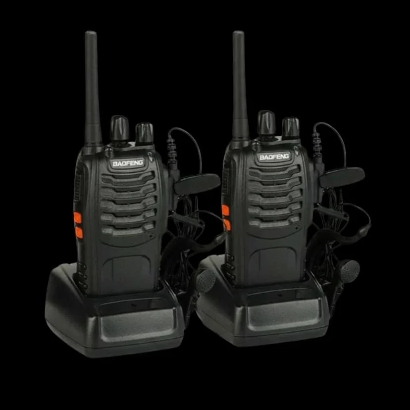 BF‑888S is a UHF 16‑channel portable walkie‑talkie radio used for short‑range communication. It typically operates on UHF 400–470 MHz and has features like programmable channels, VOX hands‑free, built‑in flashlight, and emergency alarm image 1