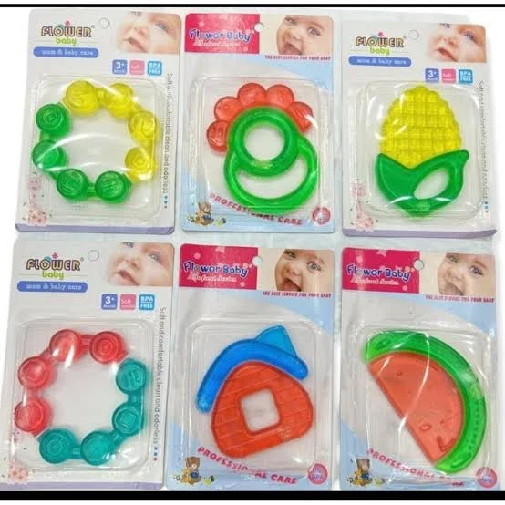 Baby Teething Toys Silicone Fruit Shape Teethers Set for Infants Toddlers | BPA-Free Freezer Safe Soft Teether for Soothing Gums | Multicolor Infant Teething Toy image 1