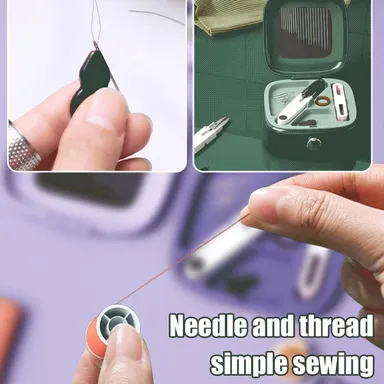 Magnetic Needle and Thread Set Sewing Kit Gift for Grandma and Moms Portable Travel Home Small Sewing Box with Storage DIY Thread Needle Threader and Scissors Kit for Emergency Repairs thumbnail 2