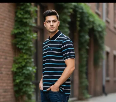Men Cotton Blend Collar Half Sleeve T-Shirt with Pocket Regular Fit Breathable Casual Summer Wear XXL thumbnail 1