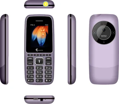 Foneme F60 Dual SIM Feature Phone 1.8 Inch Display 8 MB RAM 16 MB Storage 0.3 MP Camera 1000 mAh Battery Classic Candybar GSM Phone Best Budget Calling Text FM India thumbnail 1