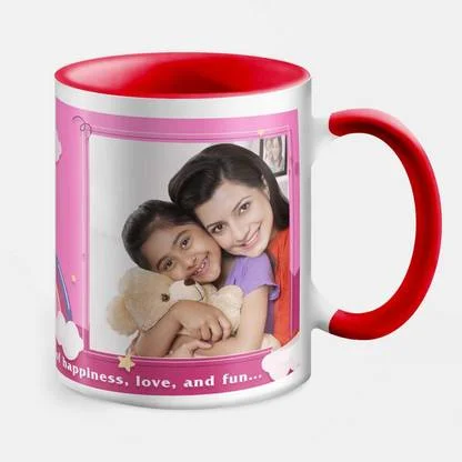 Mamta Gifts Custom Photo Printed Ceramic Coffee Mug 325ml | Personalised Gift for Birthday, Anniversary| Husband & Wife image 1