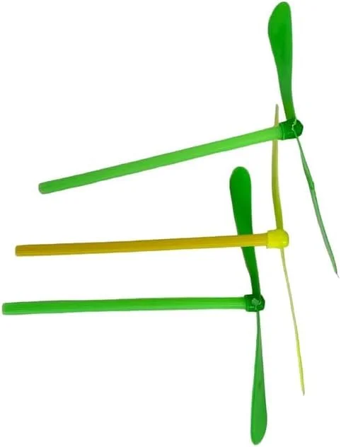 Air Flying Toys Bamboo Copter | Outdoor Propeller Toy for Kids & Adults Multicolor Party Game India | Pack of 24 image 3