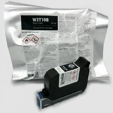 HP 2590 W3T10B Black Solvent Ink Cartridge 47ml   Quick-Drying Ink for Non-Porous Surfaces  Compatible with Handheld & Thermal Inkjet Printers  Ideal for Industrial Use  thumbnail 3