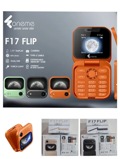 F17 Pro Flip Mobile Compact Flip Feature Phone for Calls and SMS Easy Keypad Long Battery Life Basic Phone for Elderly Kids and Daily Use in India thumbnail 2