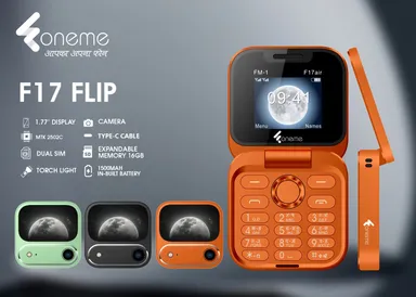 F17 Pro Flip Mobile Compact Flip Feature Phone for Calls and SMS Easy Keypad Long Battery Life Basic Phone for Elderly Kids and Daily Use in India thumbnail 0