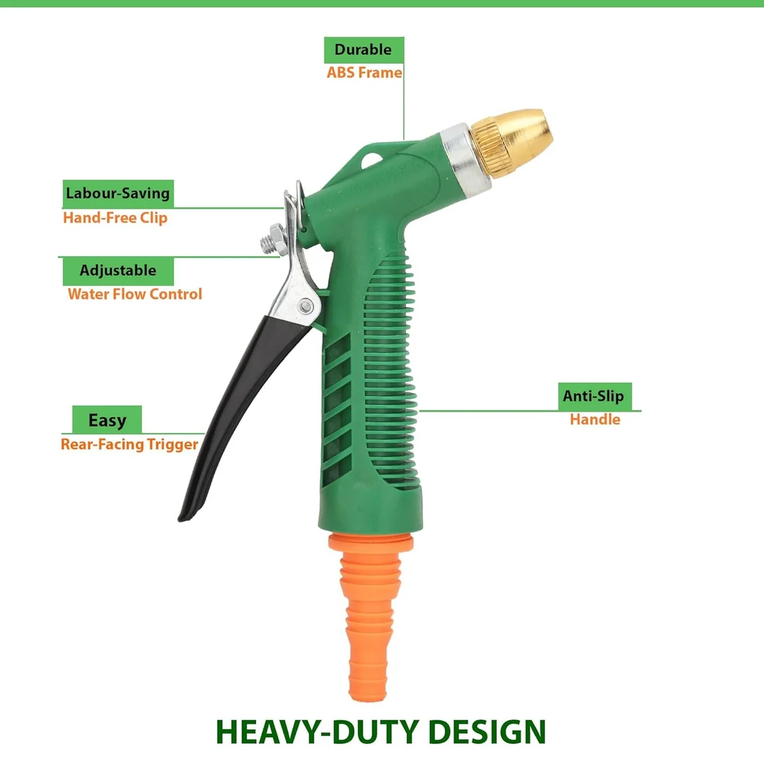 Right traders Water Spray Gun - Plastic Trigger and Brass Nozzle High Pressure Water Spray Gun Perfect for Gardening_Multicolor  image 2