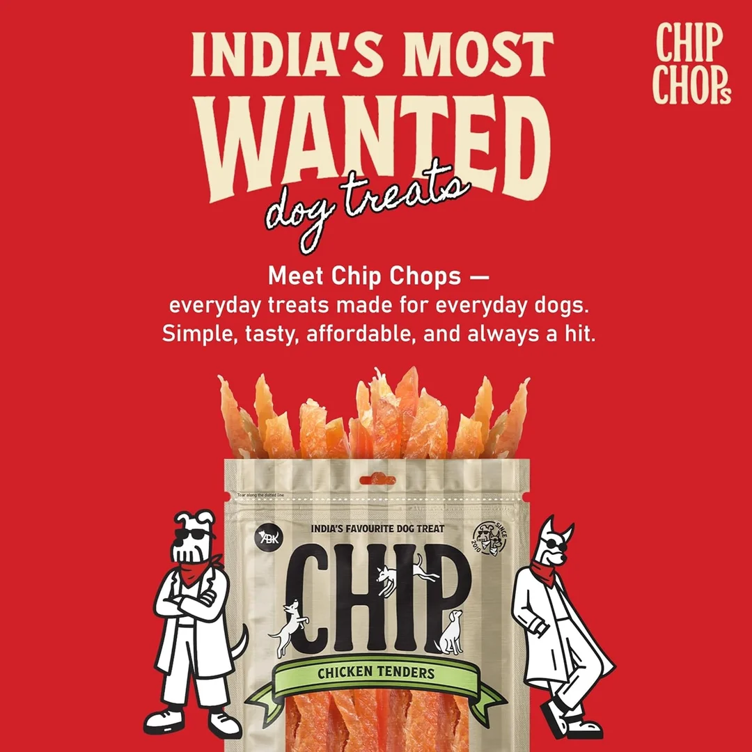 Chip Chops All Life Stages Chicken Tenders Slice Dry Dog Treat 70g High Protein Healthy Chew Snacks for Puppies Adults |Senior Dogs Optimum Health Formula image 2