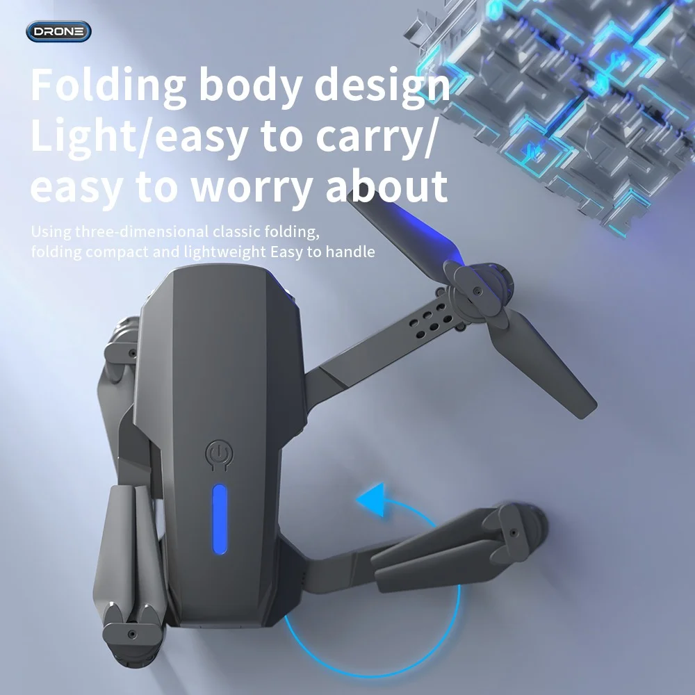 E88 Pro Drone with 4K HD Camera Foldable RC Quadcopter WiFi FPV Live Video Altitude Hold One Key Return Headless Mode 2.4GHz Remote Control Drone image 6
