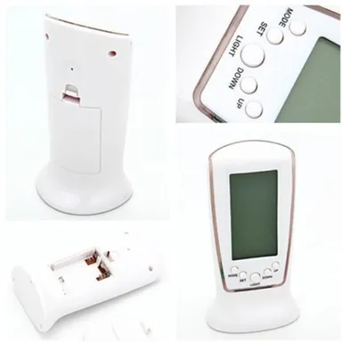 Right Traders Digital Square Alarm Clock | LED Display with Snooze Function, Temperature & Date Display, Dual Power USB & Battery, Compact Modern Bedside and Office Clock thumbnail 4