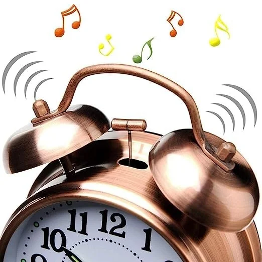 Right traders ,Vintage Brass Twin Bell Table Top Alarm Clock  image 4