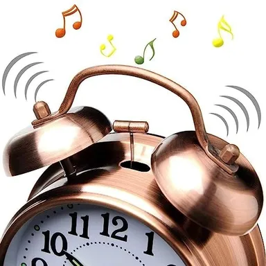 Right traders ,Vintage Brass Twin Bell Table Top Alarm Clock  thumbnail 3