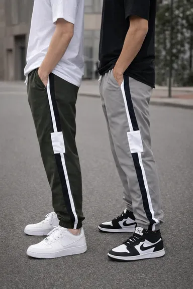 MEN SUMMER WEARING COMBO  TRACKS PANTS WITH POCKET COMFORTABLE AND BREATHEBLE PACK OF 2 TRACK PANTS thumbnail 1