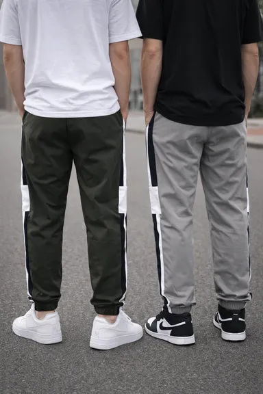 MEN SUMMER WEARING COMBO  TRACKS PANTS WITH POCKET COMFORTABLE AND BREATHEBLE PACK OF 2 TRACK PANTS thumbnail 2
