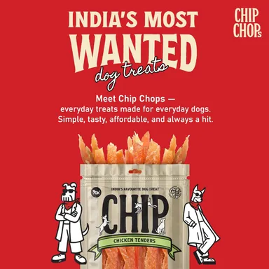 Chip Chops Chicken Tenders Slice Dog Treats | High Protein, Low Fat, Crunchy & Tasty Dry Treats | Optimum Health Formula, Healthy & Easily Digestible Snack for All Life Stages – 70g thumbnail 1