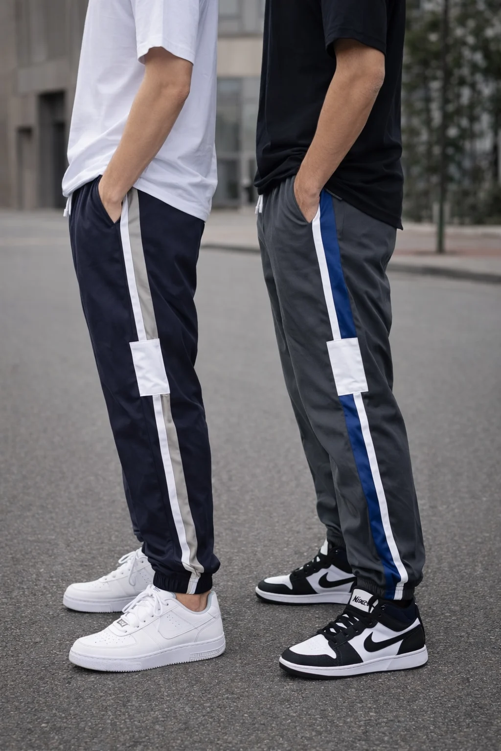 Men Summer Breathable Track Pants Combo Pack of 2 with Pockets Comfortable Lightweight Tracks Joggers for Gym Casual Daily Wear image 2