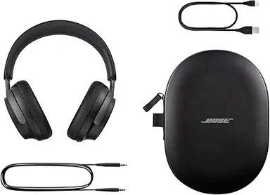 Bose QuietComfort Ultra Wireless Noise Cancelling Headphones | Spatial Audio | Over-Ear Comfort | Built-In Mic | Up to 24 Hours Battery | Black thumbnail 3