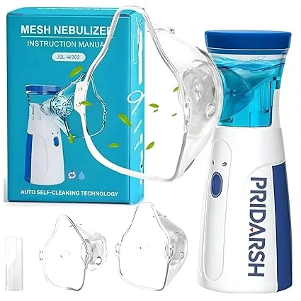 Mesh Nebulizer Mini Handheld Inhalator for Adults & Children | Ultrasonic Nebulizer | Self-Cleaning Anti-Blockage System | Travel Friendly image 1