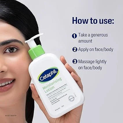 Cetaphil Moisturising Lotion 118 ml with Niacinamide Panthenol & Glycerin | 48H Hydration Fragrance-Free Non-Greasy Lotion for Dry to Normal Sensitive Skin image 4