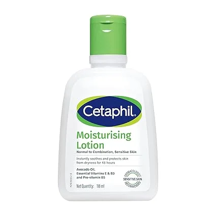 Cetaphil Moisturising Lotion 118 ml with Niacinamide Panthenol & Glycerin | 48H Hydration Fragrance-Free Non-Greasy Lotion for Dry to Normal Sensitive Skin image 1